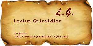 Levius Grizeldisz névjegykártya